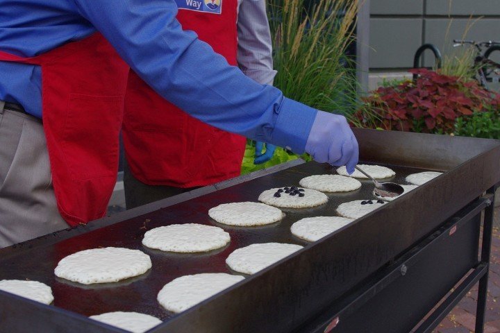 fundraising pancakes stand