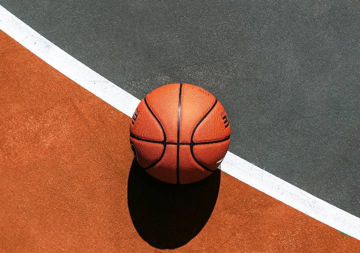 basketball on outdoor court