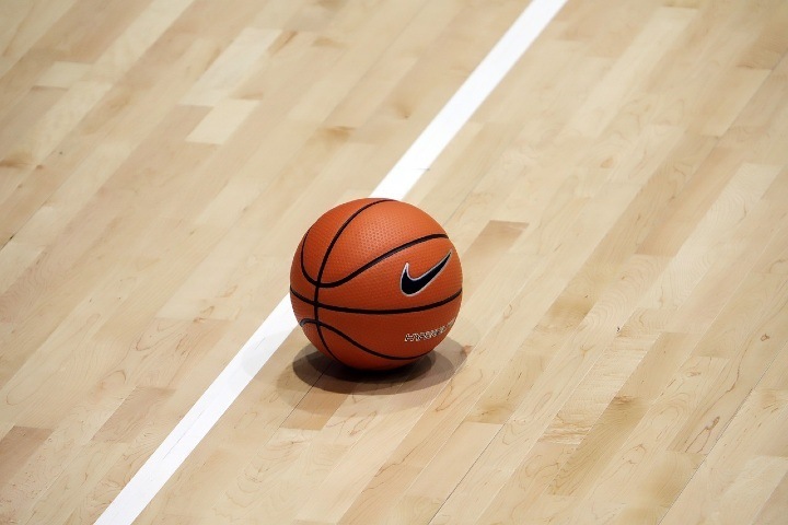 basketball on floor basketball on floor