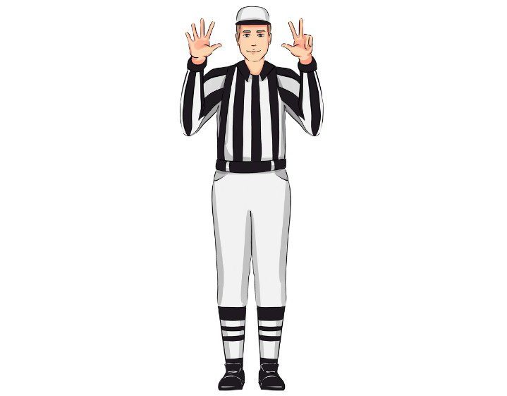 Basketball Referee Signals for Eight Second Violation