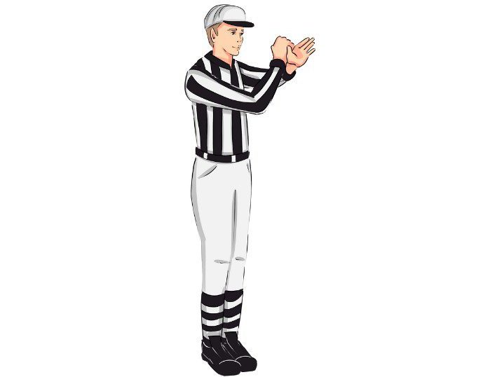 Basketball Referee Signals for Hand-checking foul