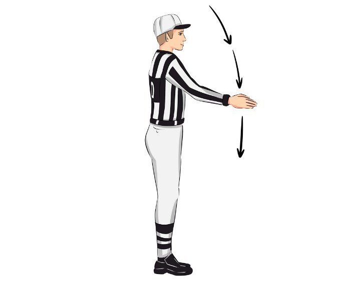 Basketball Referee Signals Time In